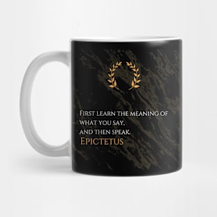 The Power of Mindful Expression: Epictetus' Insight Mug